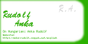 rudolf anka business card